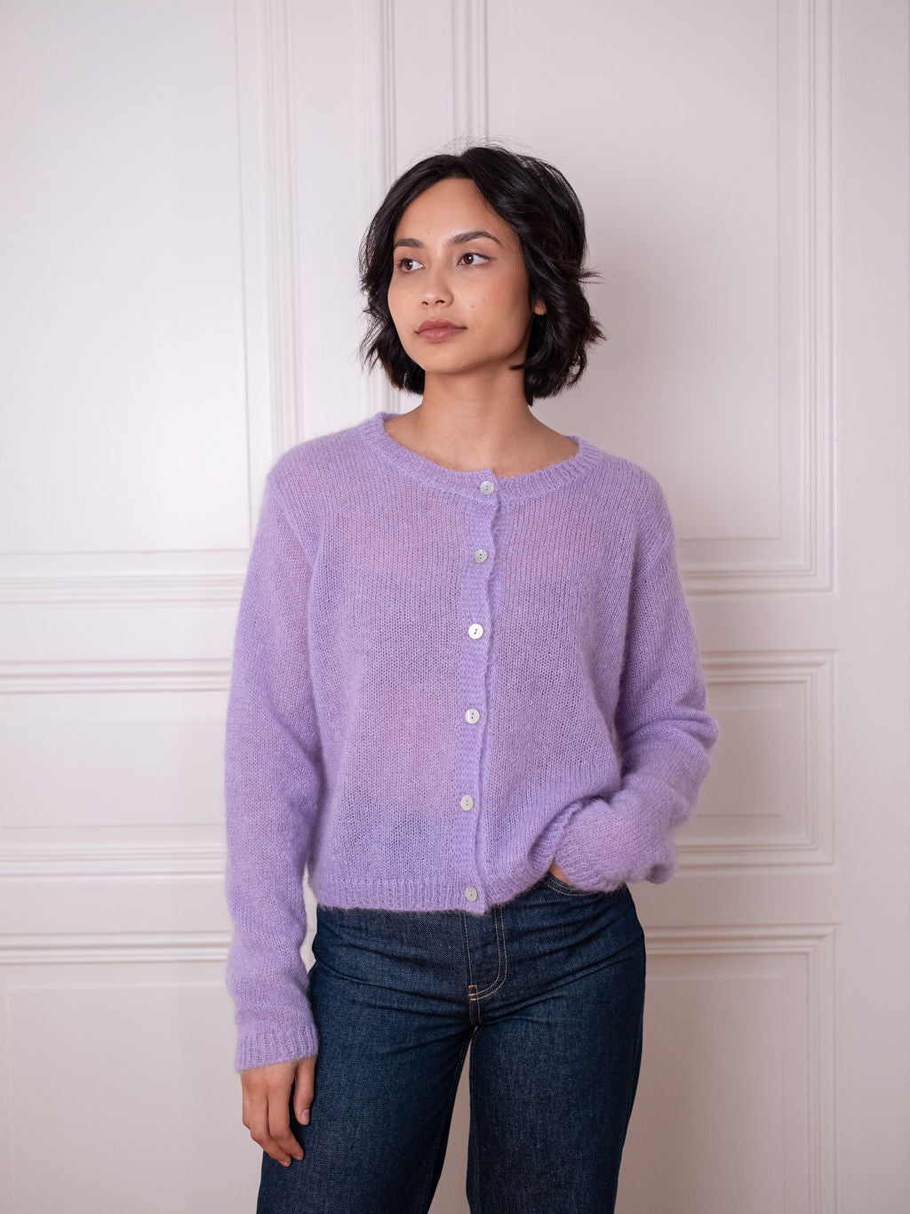 Cardigan O - Lavender Lush