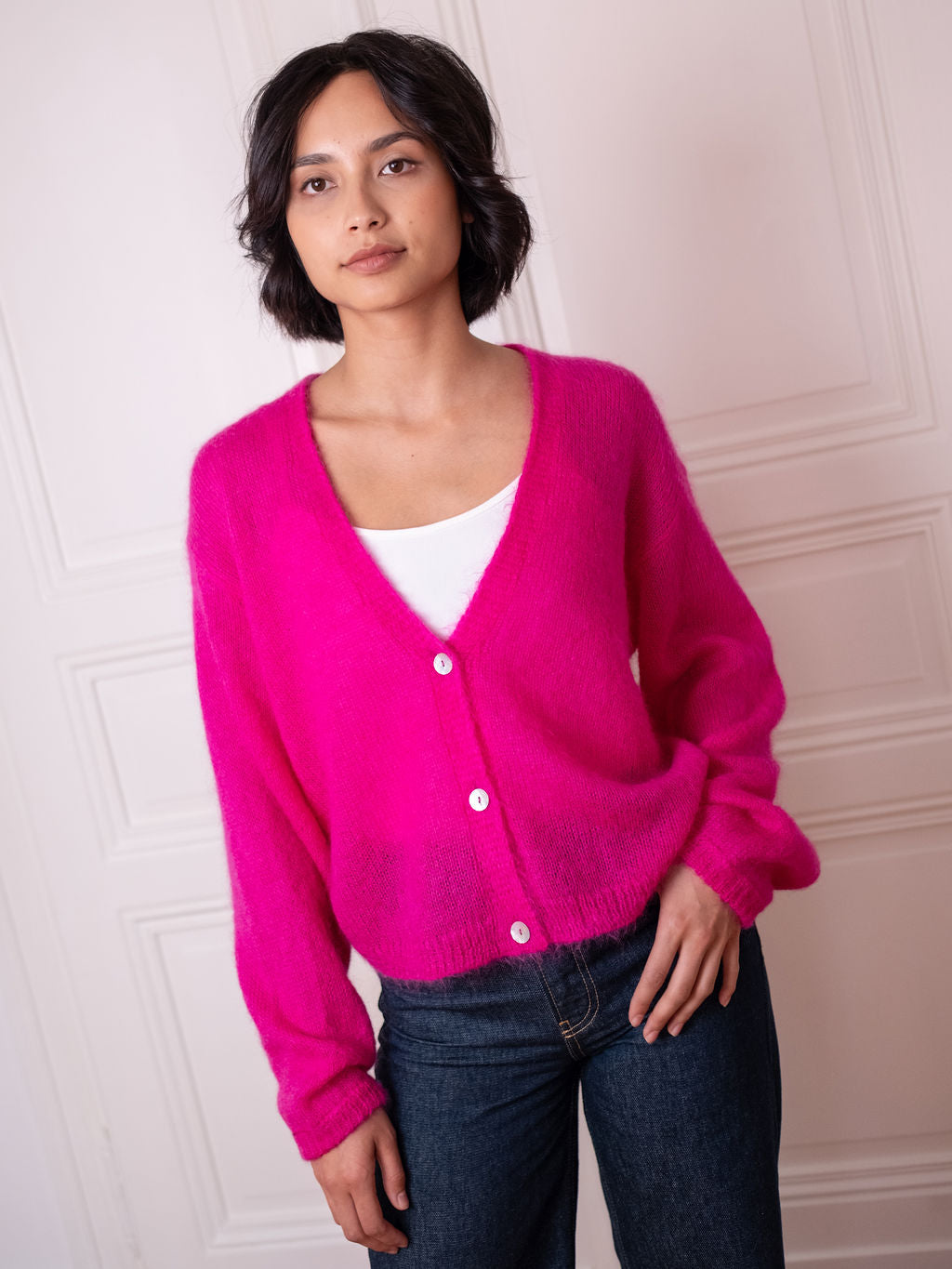 Cardigan V - Think Pink
