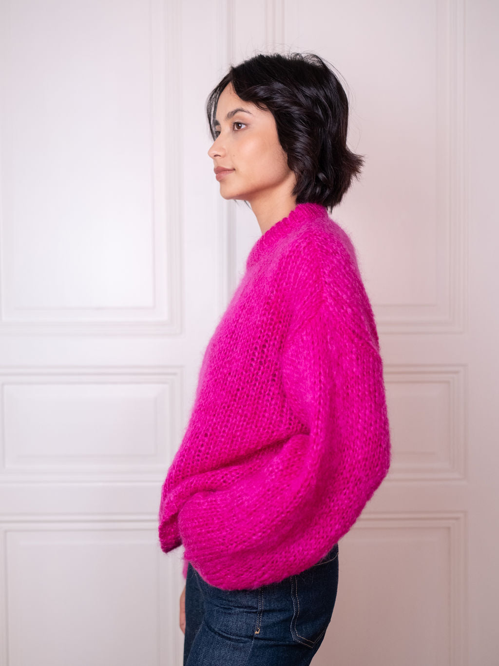 Chunky Sweater O - Think Pink