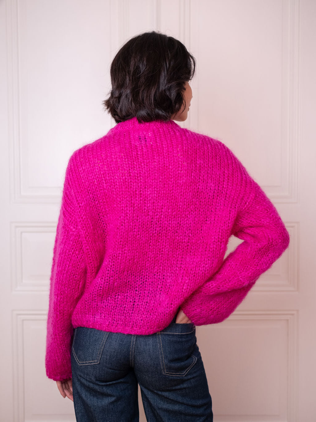 Chunky Sweater O - Think Pink