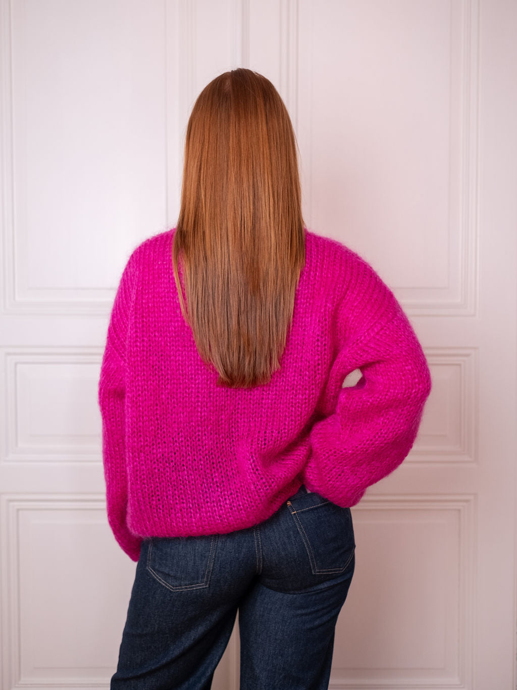 Chunky Sweater O - Think Pink
