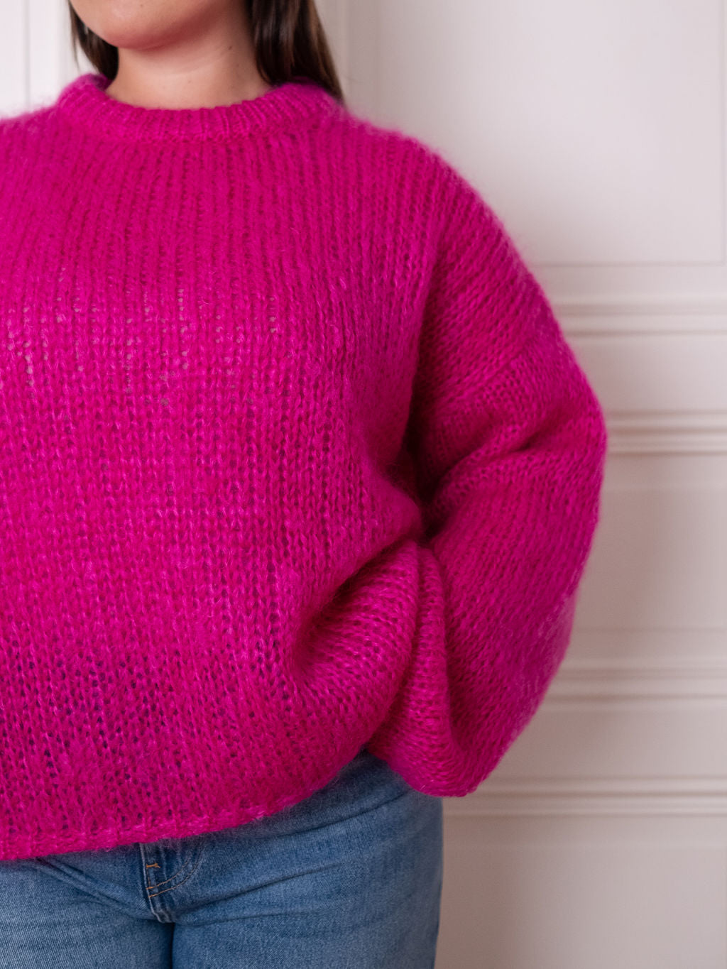 Chunky Sweater O - Think Pink