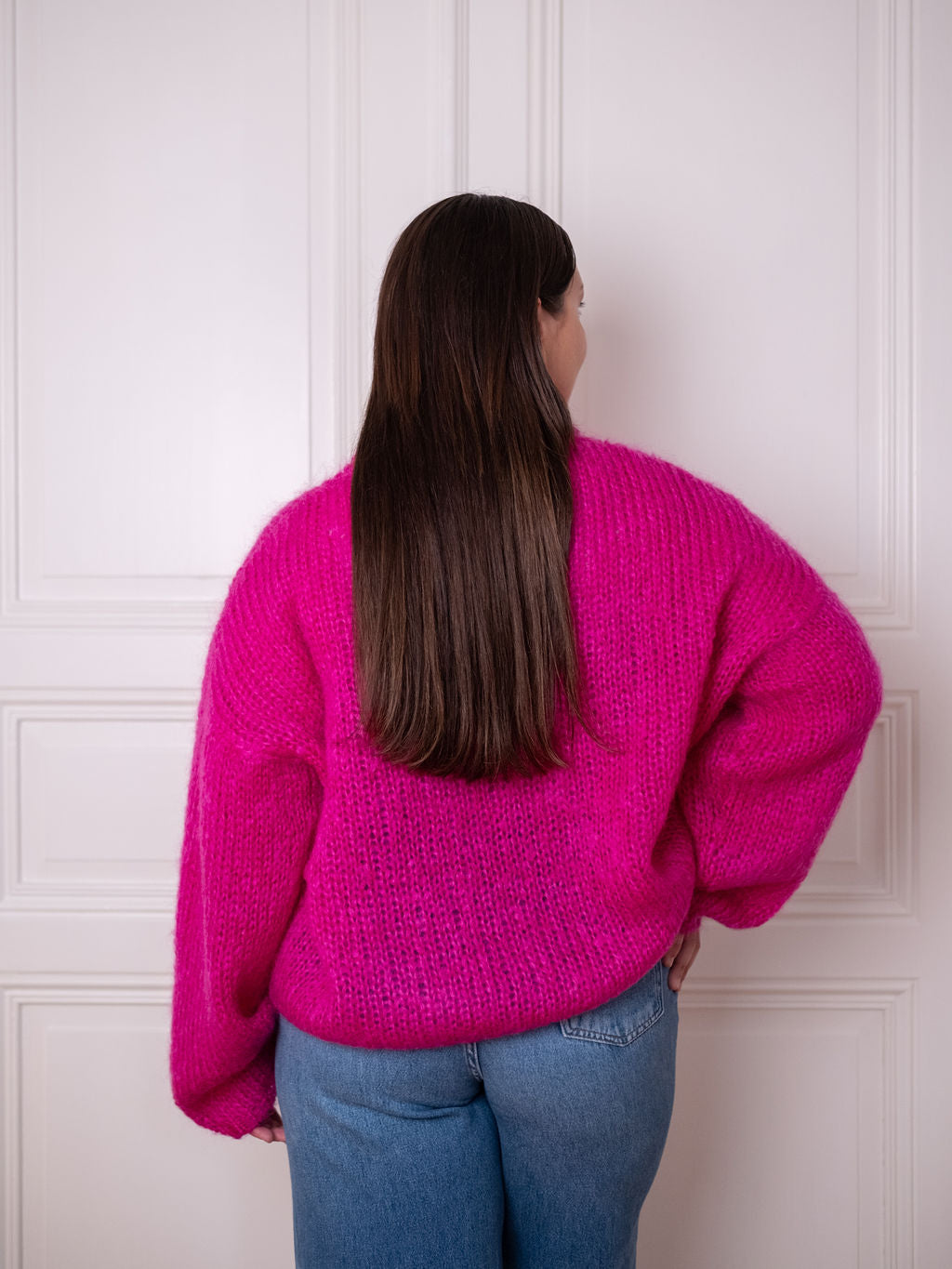 Chunky Sweater O - Think Pink