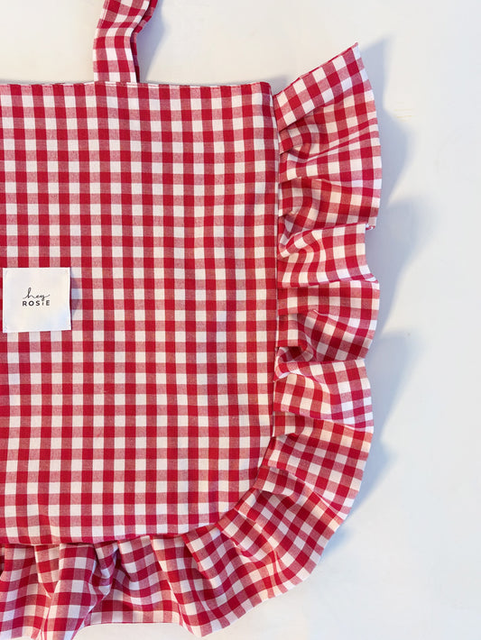 Checked Ruffle Bag - Just Love