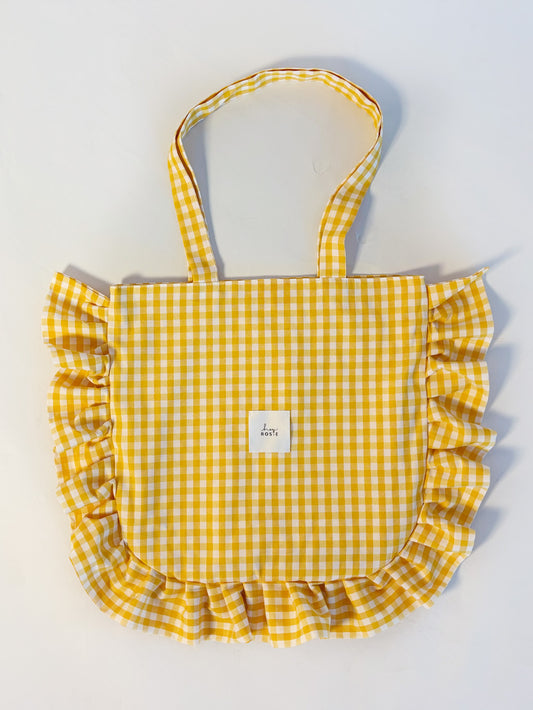 Checked Ruffle Bag - Lemon Lift