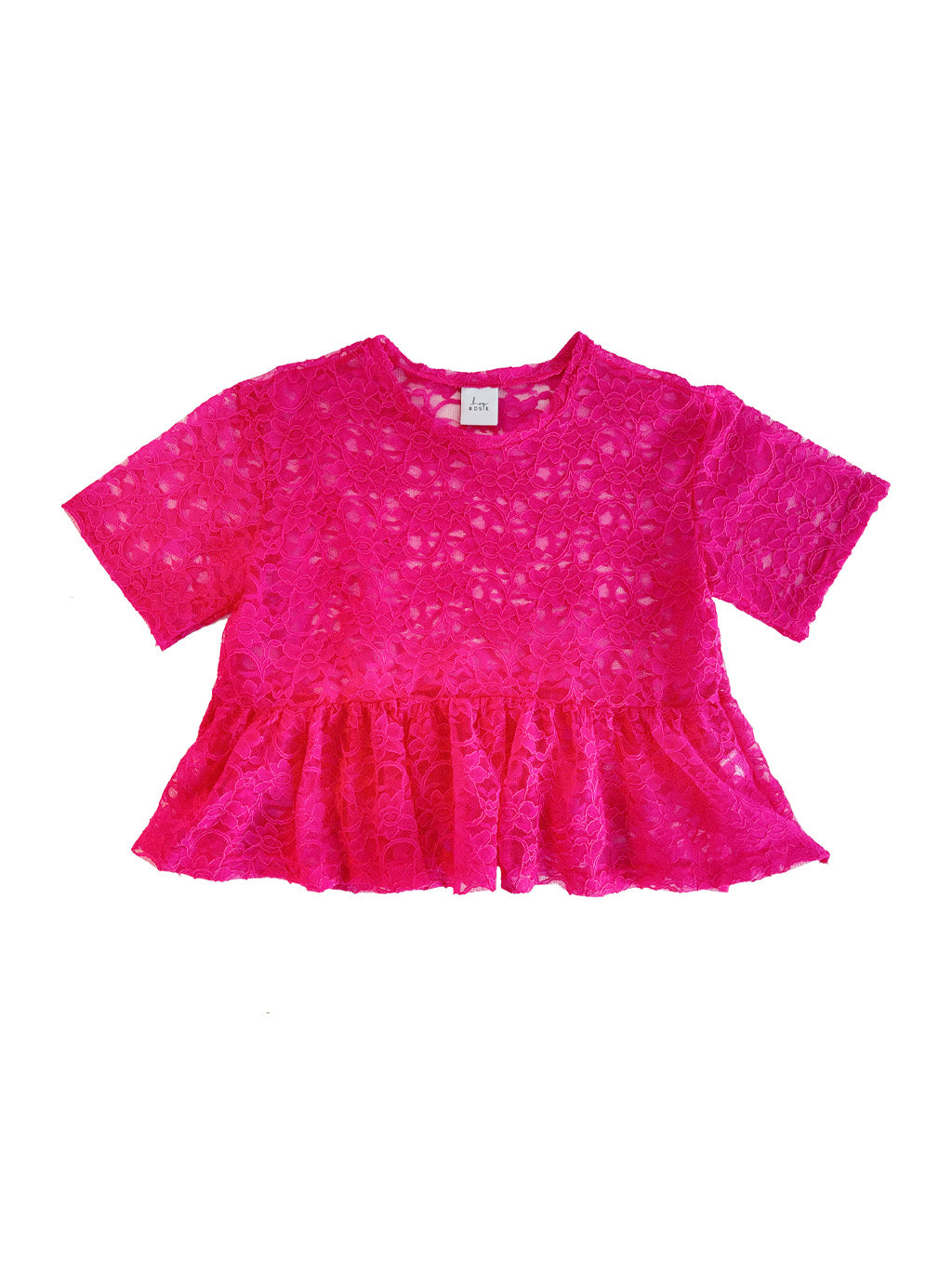 Spitzen-Peplum-Top — Think Pink