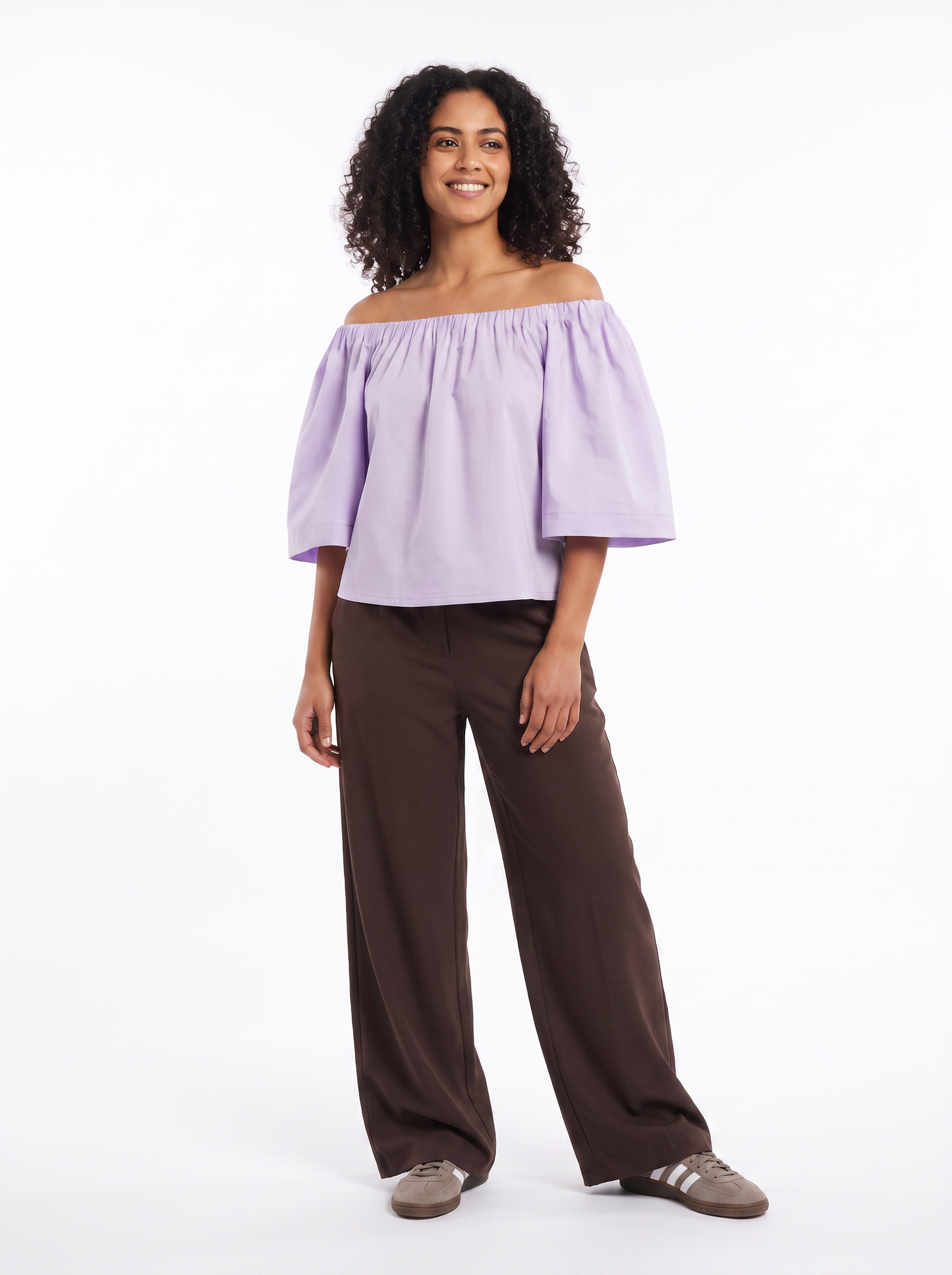 Off-Shoulder Top — Lavender Lush