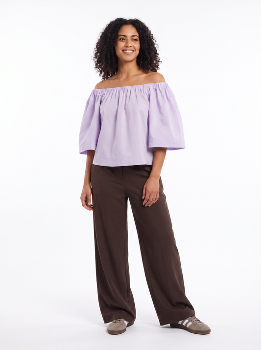 Off-Shoulder Top — Lavender Lush