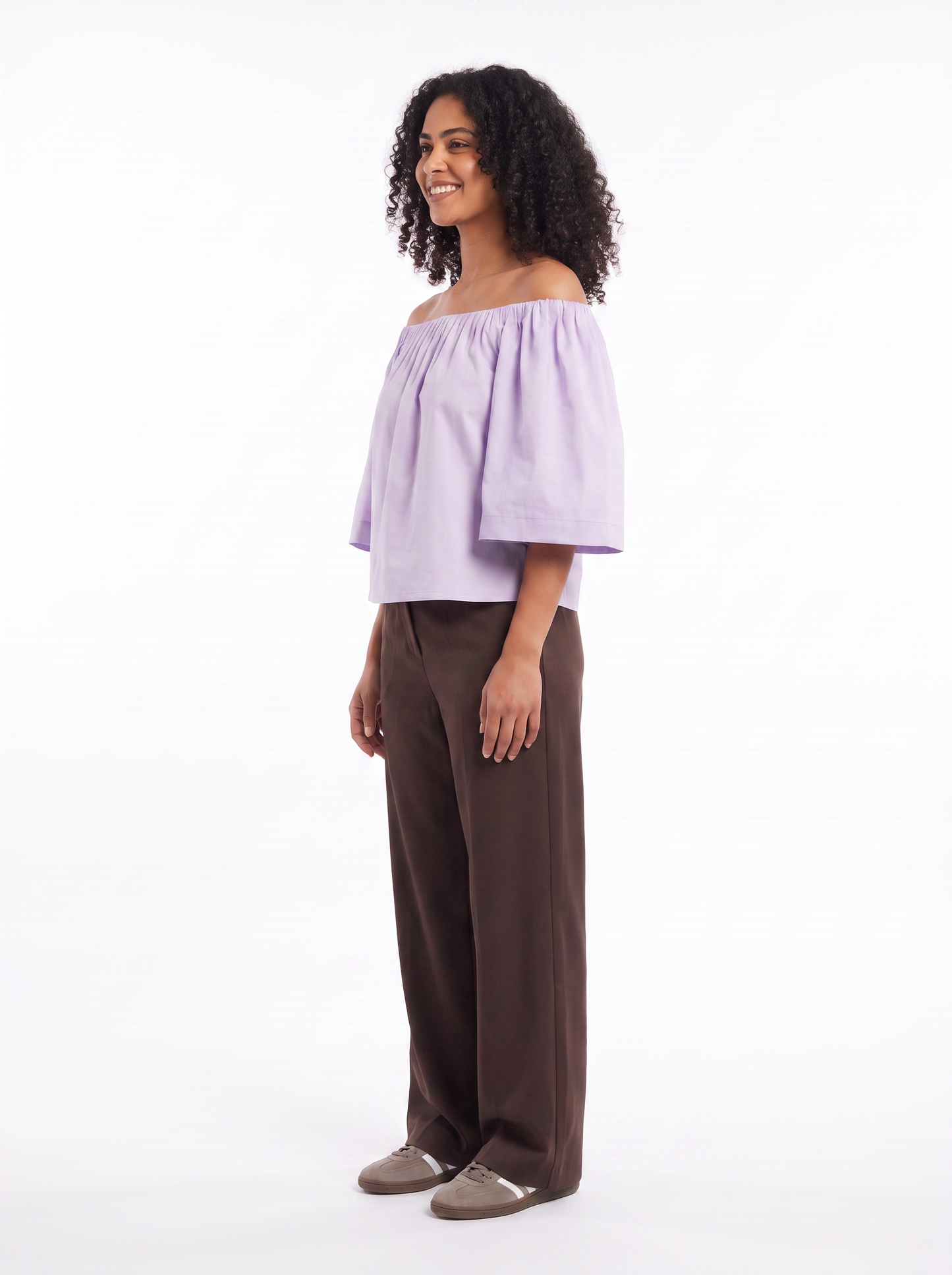 Off-Shoulder Top — Lavender Lush