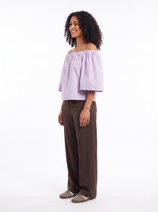 Off-Shoulder Top — Lavender Lush