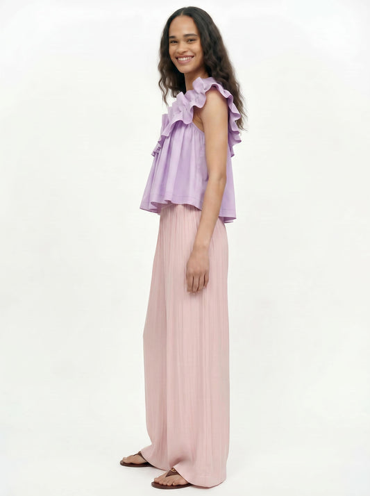 Adjustable Ruffle Top — Lavender Lush
