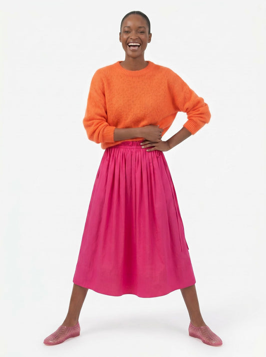 Adjustable Tie Midi Skirt — Think Pink