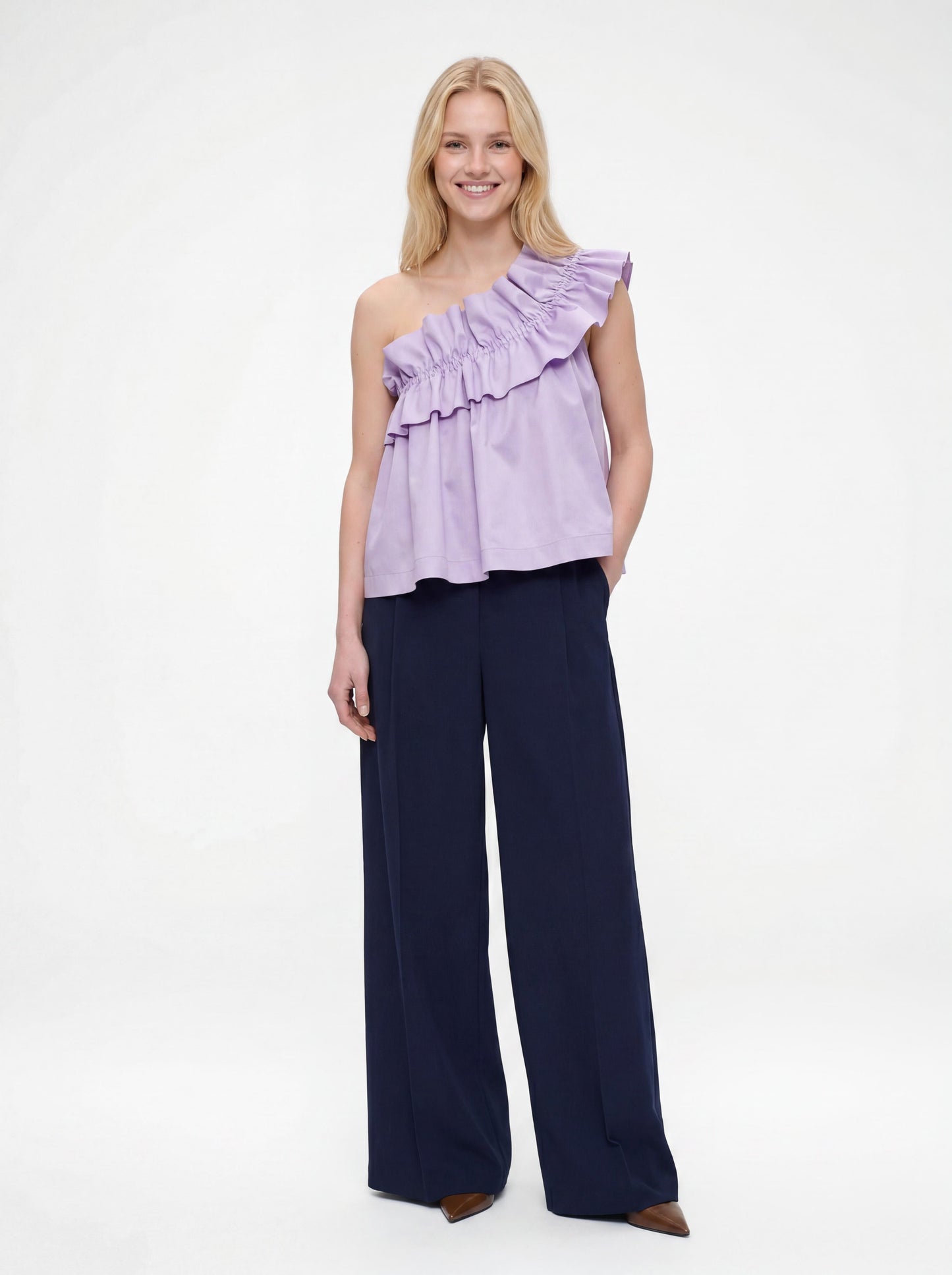 Adjustable Ruffle Top — Lavender Lush