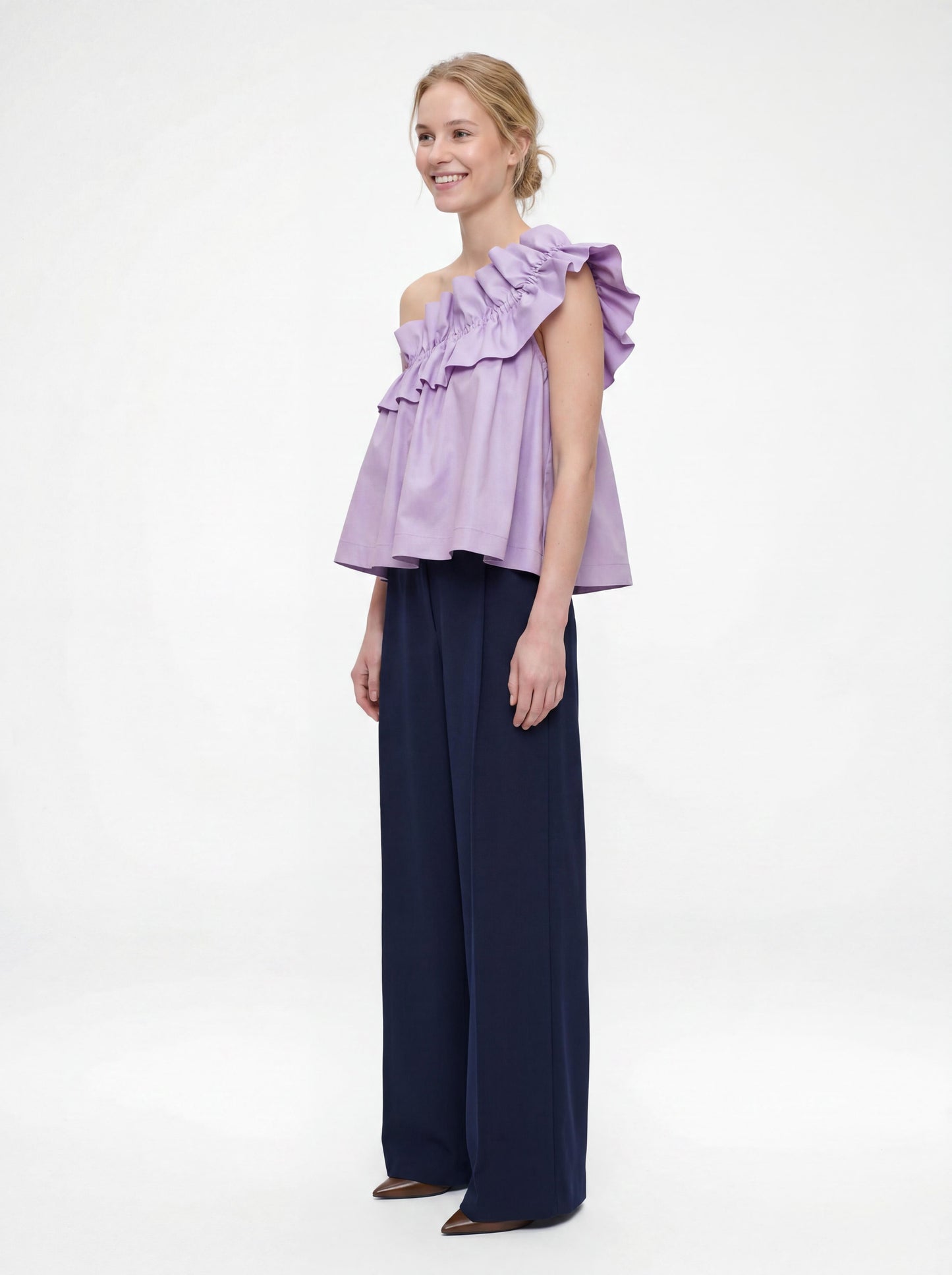 Adjustable Ruffle Top — Lavender Lush