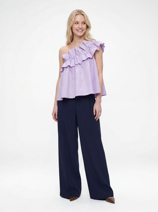 Adjustable Ruffle Top — Lavender Lush