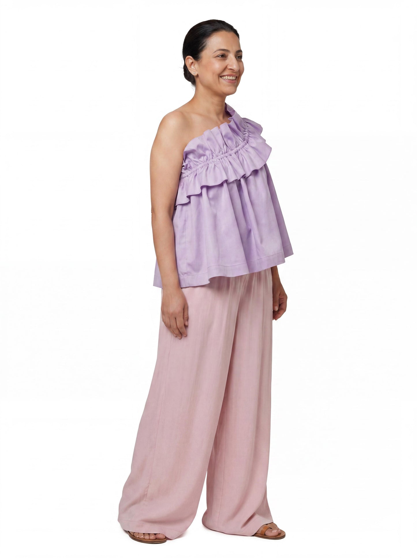 Adjustable Ruffle Top — Lavender Lush