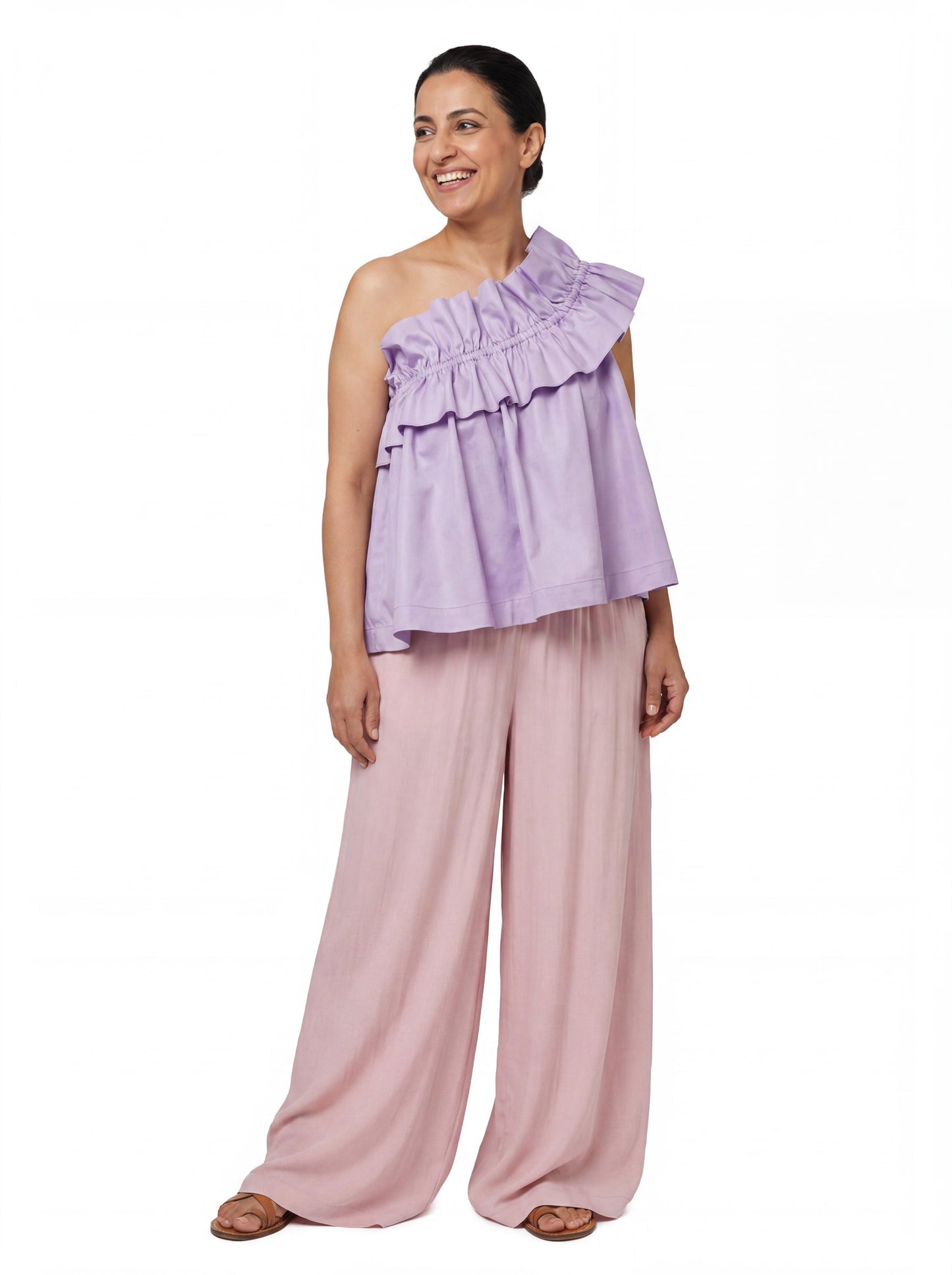 Adjustable Ruffle Top — Lavender Lush