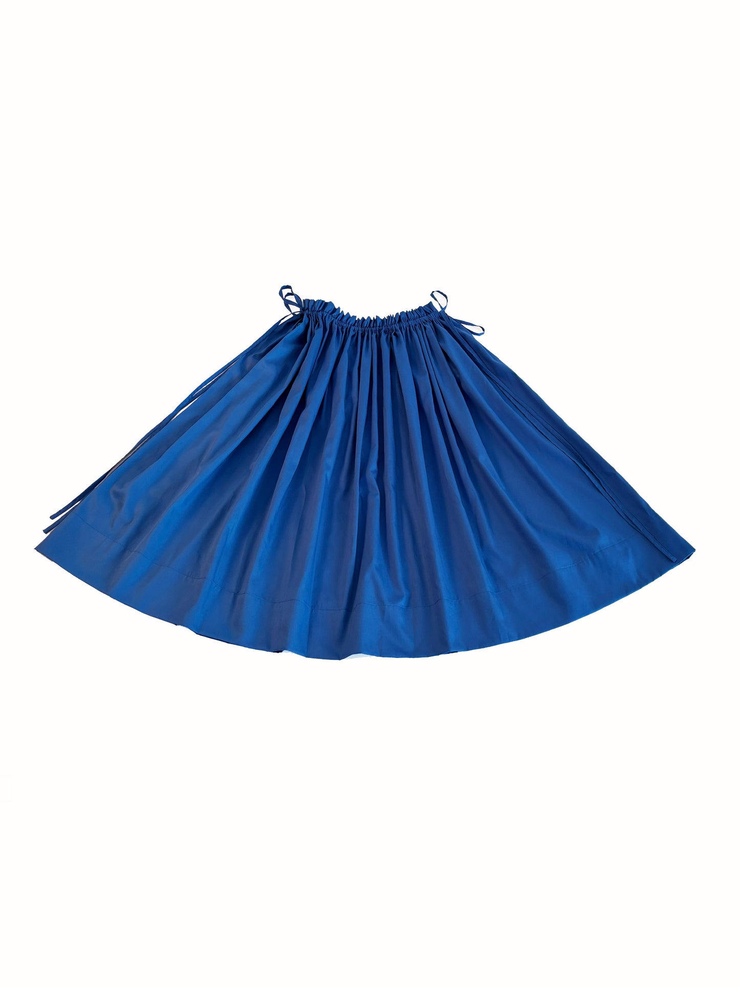 Adjustable Tie Midi Skirt — Blue Boost